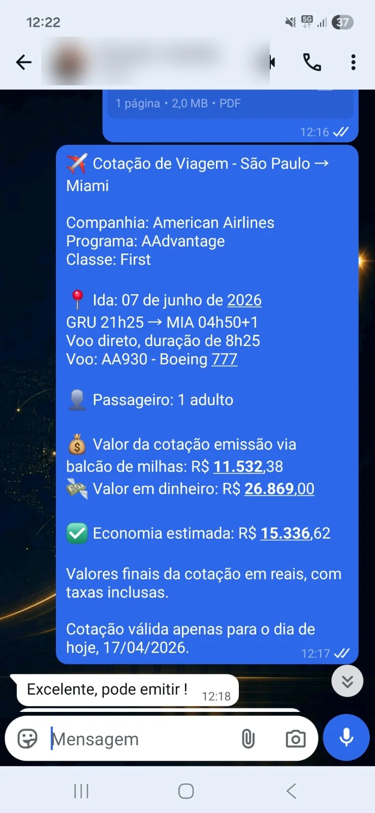 Dashboard da Gestão Estratégica de Milhas com visão geral dos saldos, economia estimada e próximos passos.